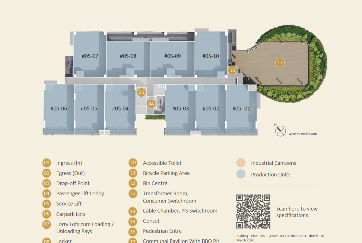CT Gold B1 Floor Plan - Unit #01-01 Location